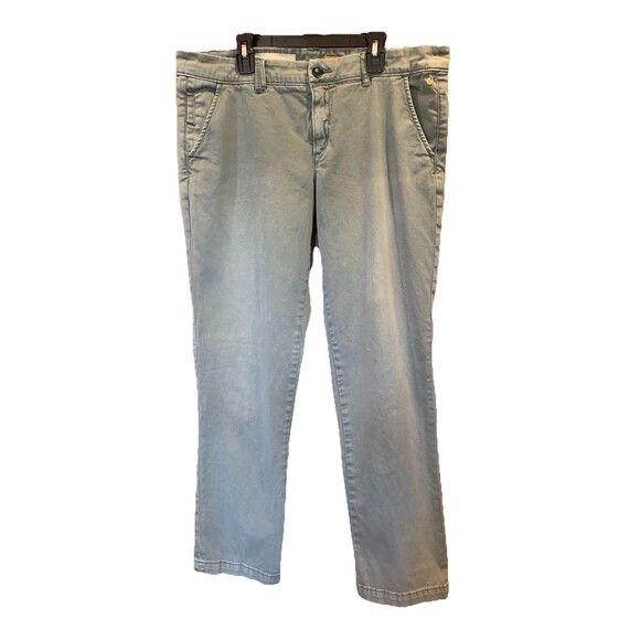 Anthropologie Pilcro Moss Green Pants Jeans Women's 35x29 Hyphen Fit Embroidered - Picture 11 of 14